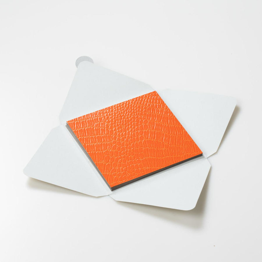 Kit di fogli "Alligatore Arancione" formato origami 15 cm x 15 cm - Manamant Paper Tales -FG0466813M2D
